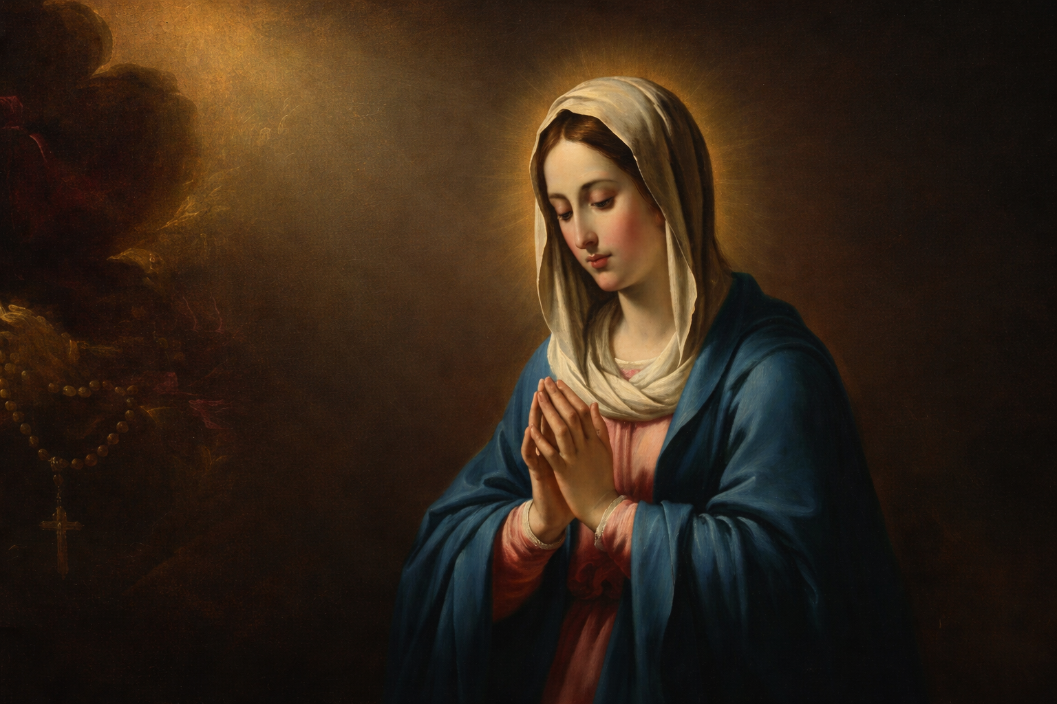 The Blessed Virgin Mary in prayer