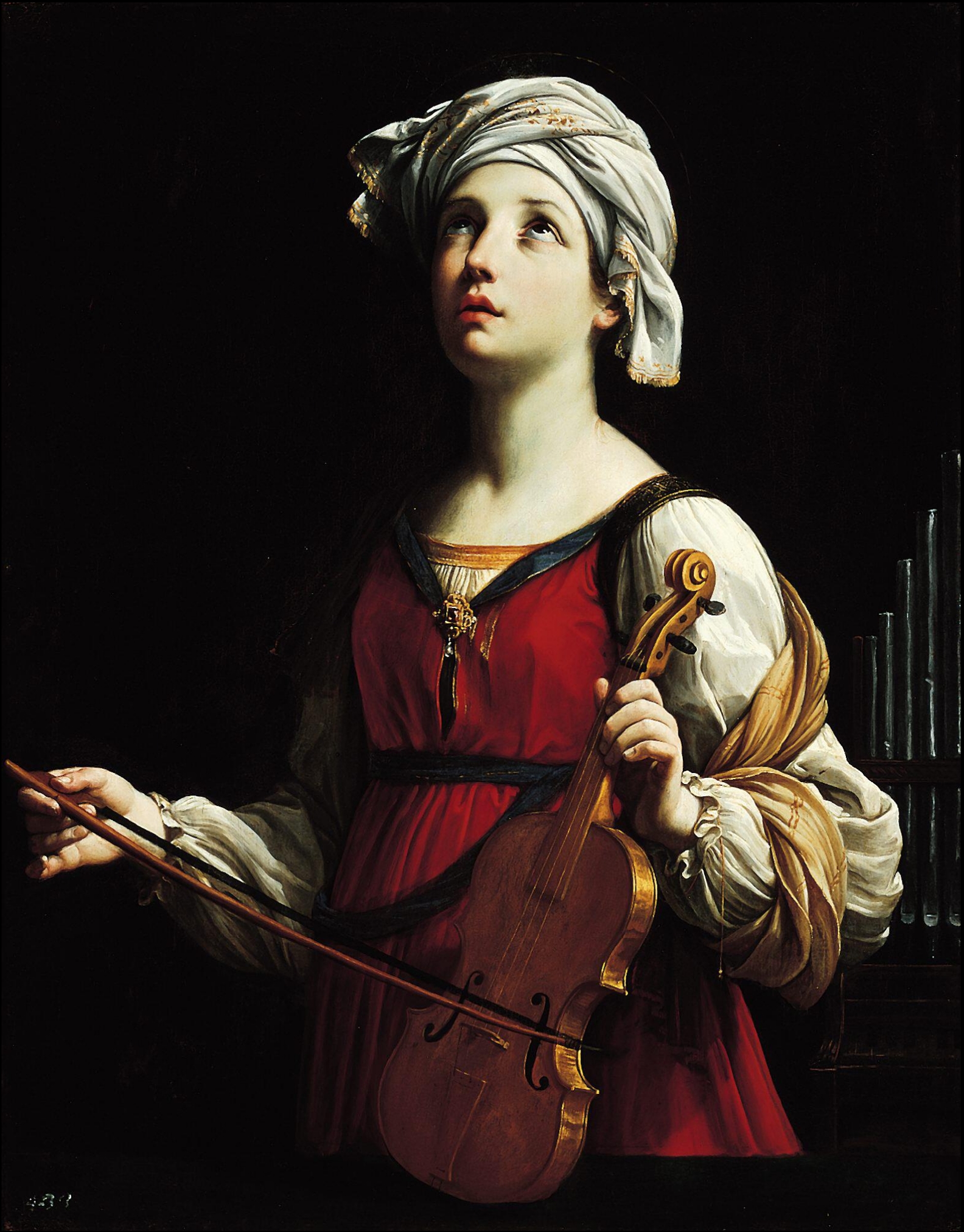 St. Cecilia, patroness of sacred music.
