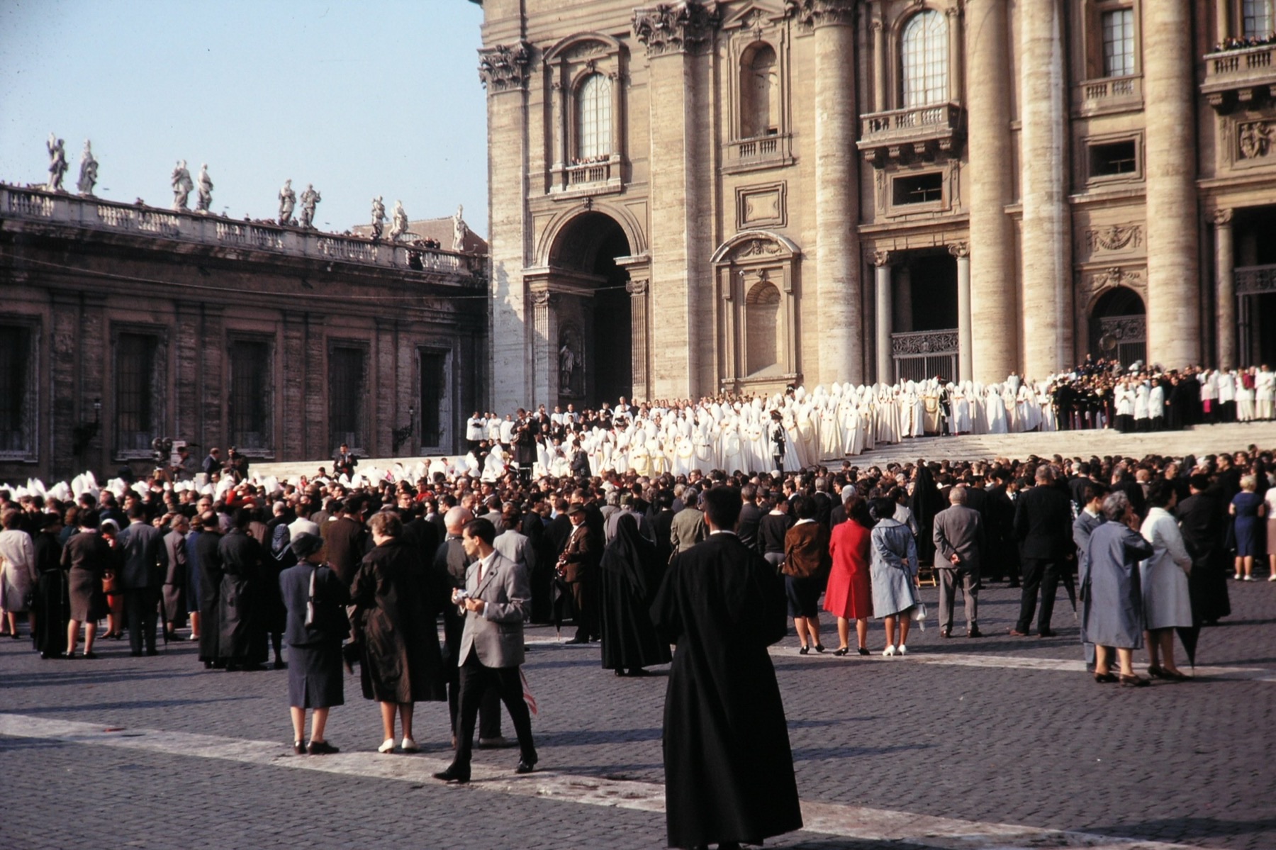 Council Fathers in procession at the opening of Vatican II, 1962.