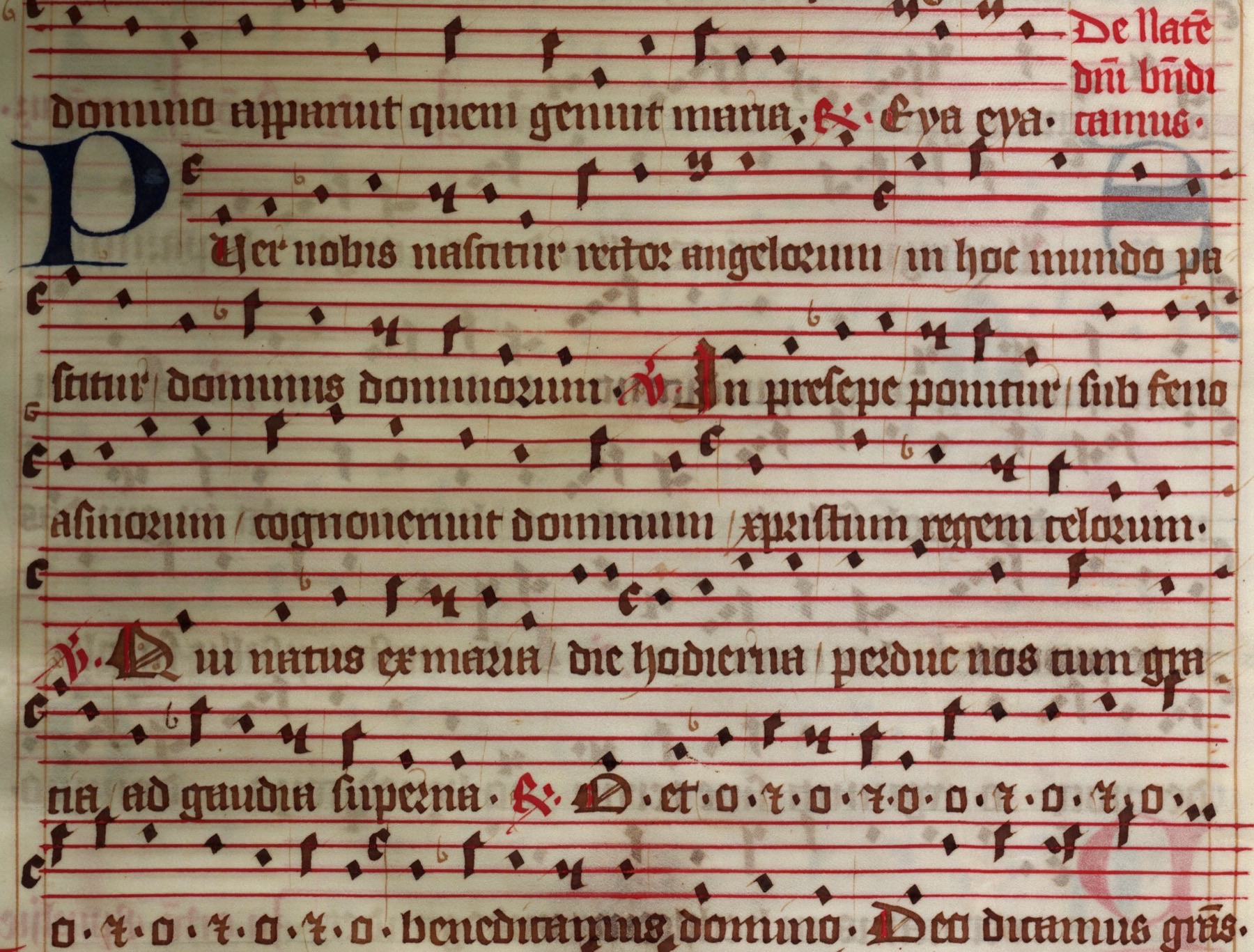 A medieval Gregorian chant manuscript.