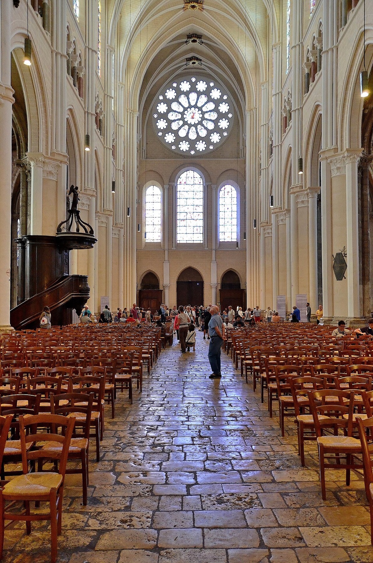 The nave of Chartres Cathedral.