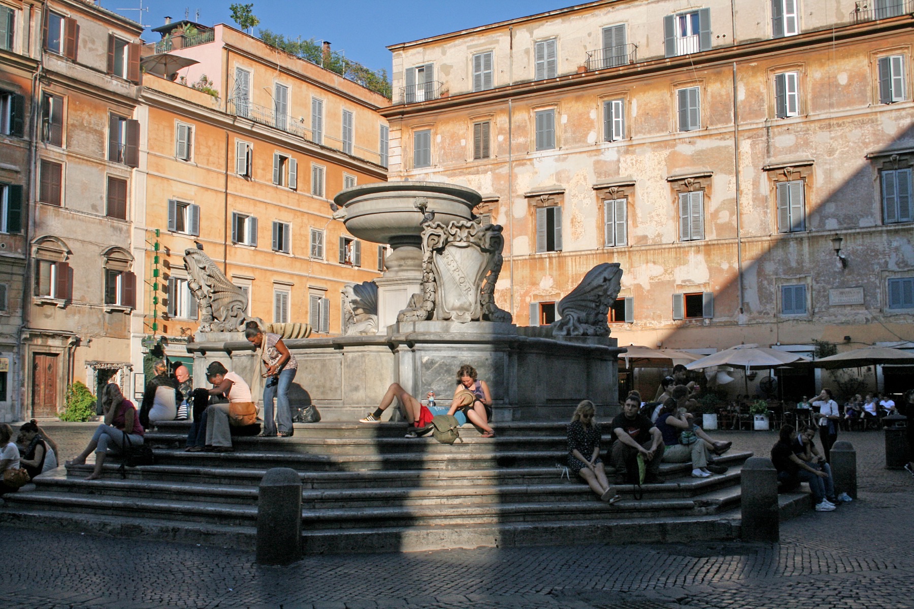 A trattoria in the Trastevere quarter of Rome.
