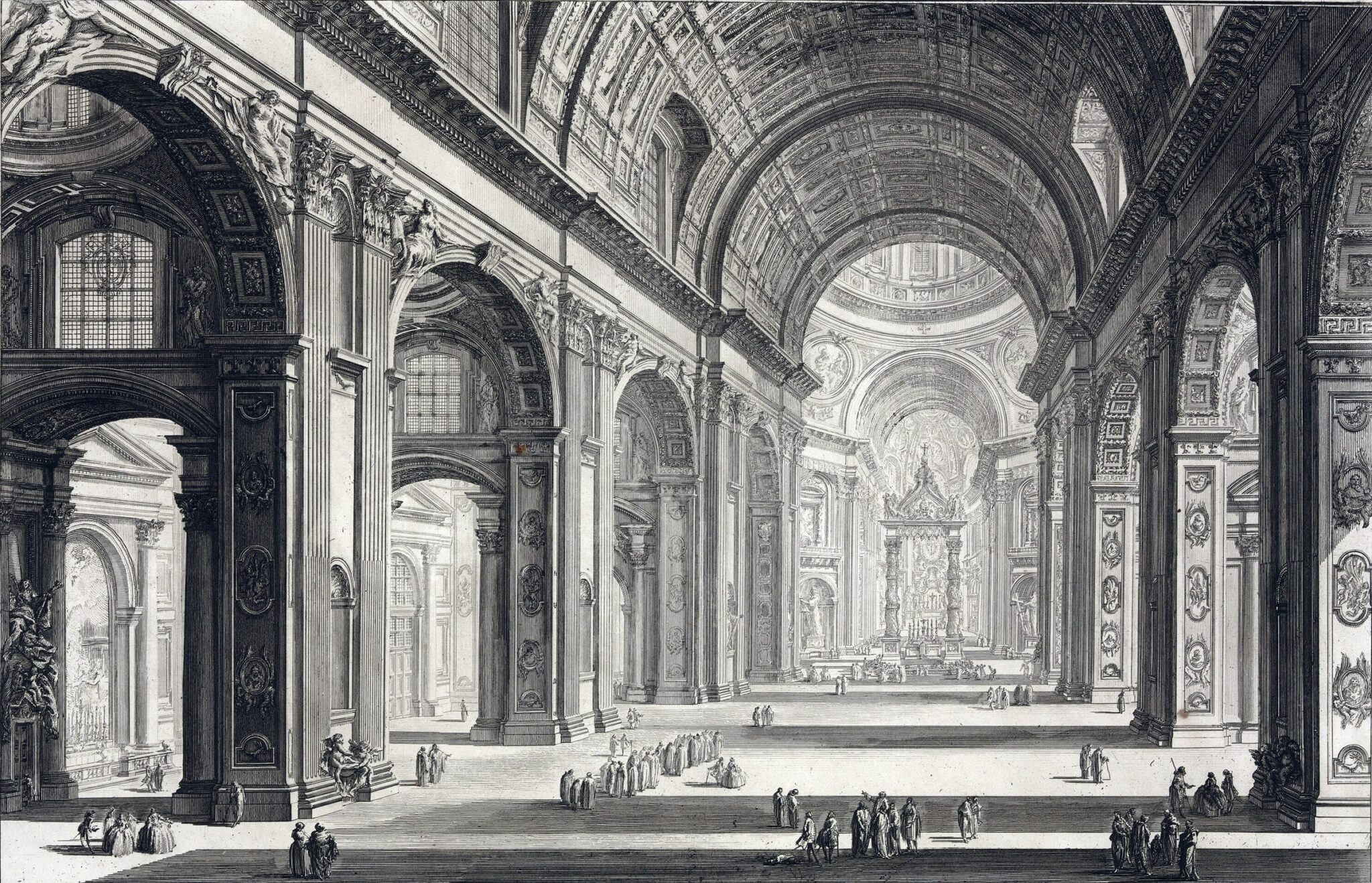Piranesi, the interior of St Peter's Basilica